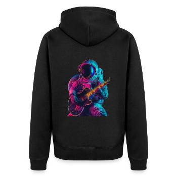 Guitare astronaute - Veste à capuche bio Premium Unisexe - noir - Dos - Nico (187cm)