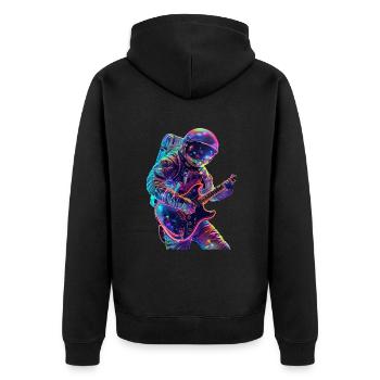 Guitare astronaute - Veste à capuche bio Premium Unisexe - noir - Dos - Nico (187cm)