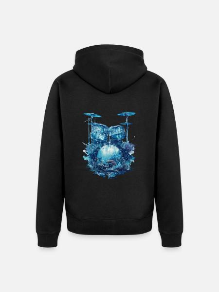 Fûts de poisson - Veste à capuche bio Premium Unisexe - noir