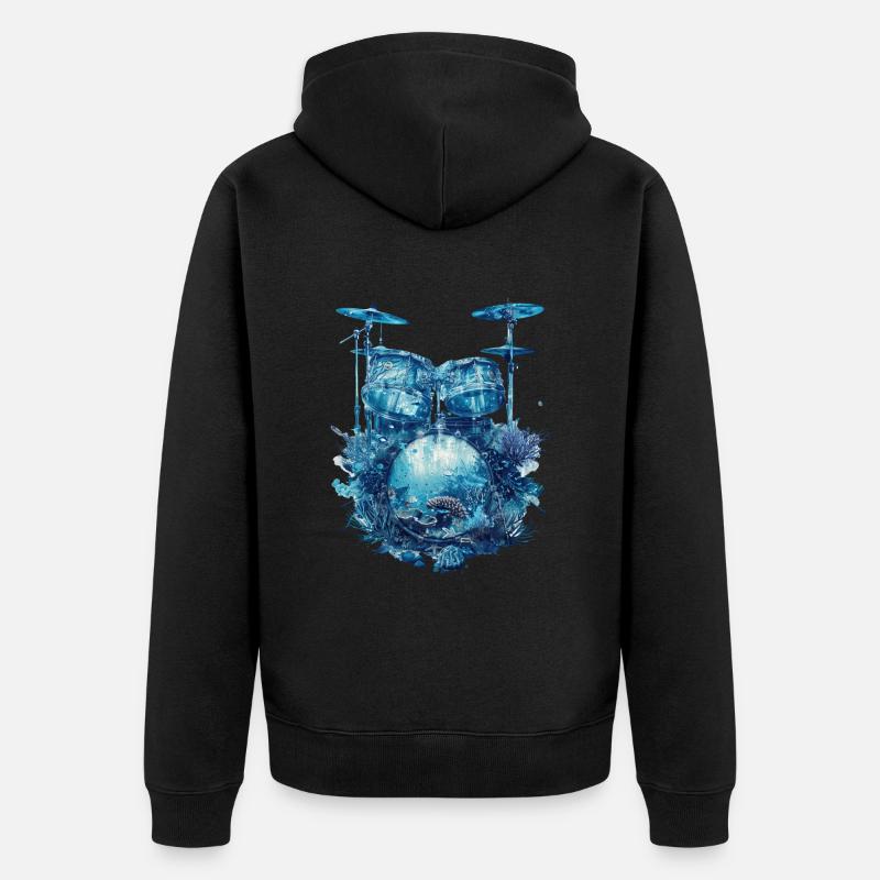 Fûts de poisson - Veste à capuche bio Premium Unisexe - noir