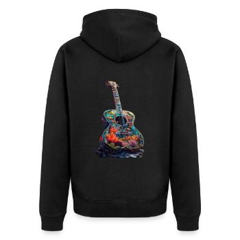 Guitare Poisson - Veste à capuche bio Premium Unisexe - noir - Dos - Nico (187cm)