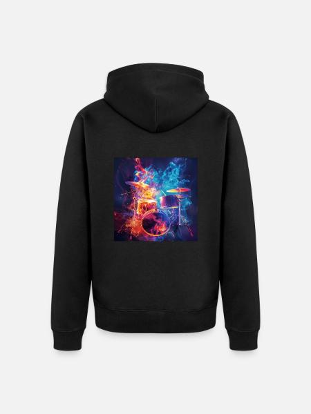 Percussion - Unisex Premium Organic Zip Hoodie - black