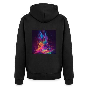 Guitare - Veste à capuche bio Premium Unisexe - noir - Dos - Nico (187cm)