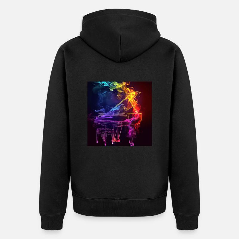 Piano - Veste à capuche bio Premium Unisexe - noir