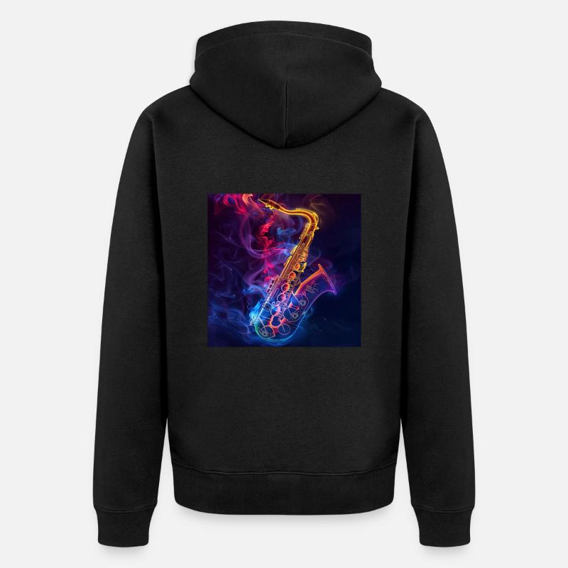 Saxophone - Veste à capuche bio Premium Unisexe - noir