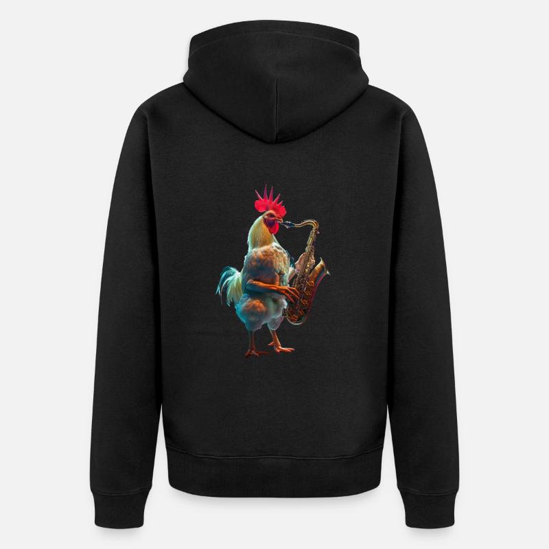 Hahn Saxophone - Veste à capuche bio Premium Unisexe - noir