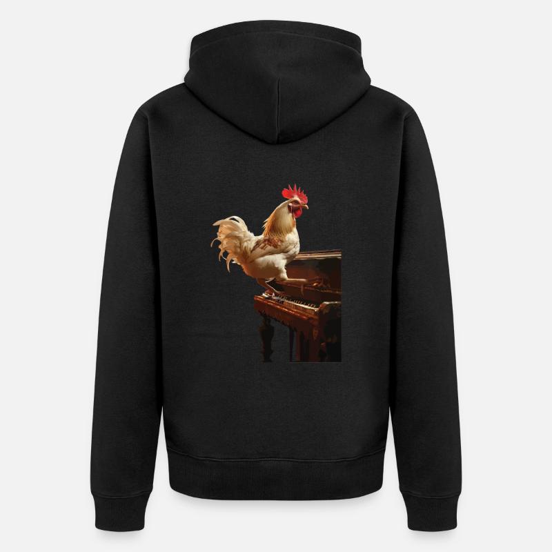 Hahn Klavier - Unisex Premium Bio Zip Hoodie - Schwarz
