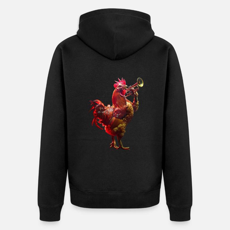 Trompette Coq - Veste à capuche bio Premium Unisexe - noir
