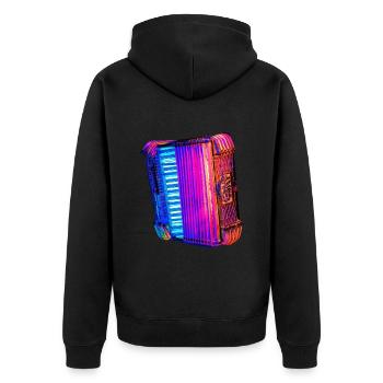 accordéon - Veste à capuche bio Premium Unisexe - noir - Dos - Nico (187cm)