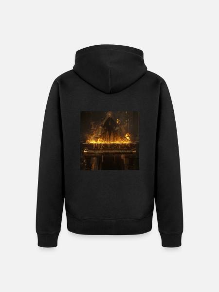 Klavier - Unisex Premium Bio Zip Hoodie - Schwarz