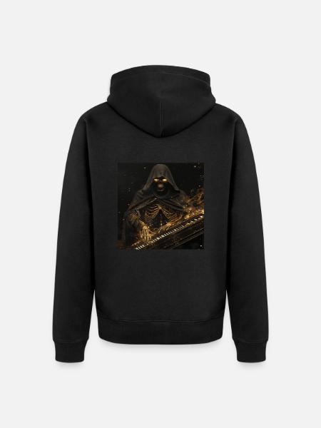 Klavier - Unisex Premium Bio Zip Hoodie - Schwarz