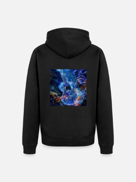 Ukulele - Unisex Premium Bio Zip Hoodie - Schwarz