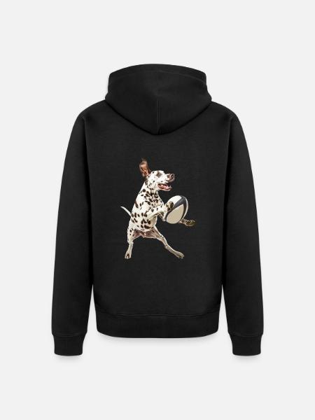 Dalmatiner - Unisex Premium Bio Zip Hoodie - Schwarz