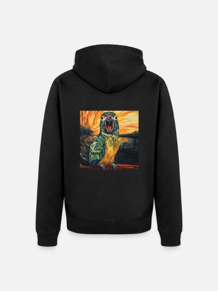 Sittiche - Unisex Premium Bio Zip Hoodie - Schwarz