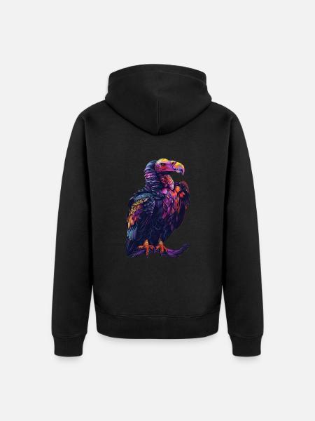 Geier - Unisex Premium Bio Zip Hoodie - Schwarz