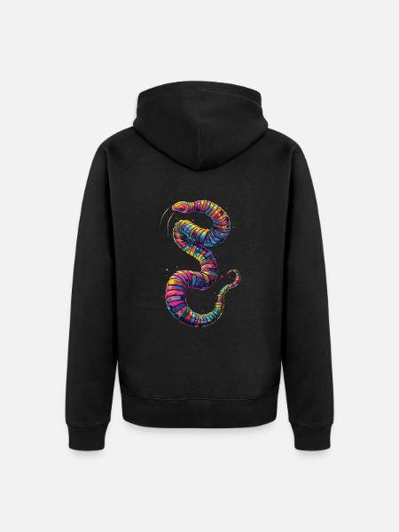 Wurm - Unisex Premium Bio Zip Hoodie - Schwarz