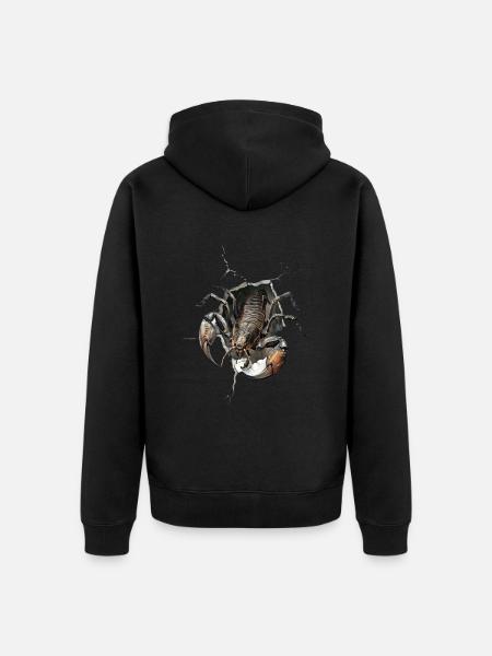 Skorpion - Unisex Premium Bio Zip Hoodie - Schwarz
