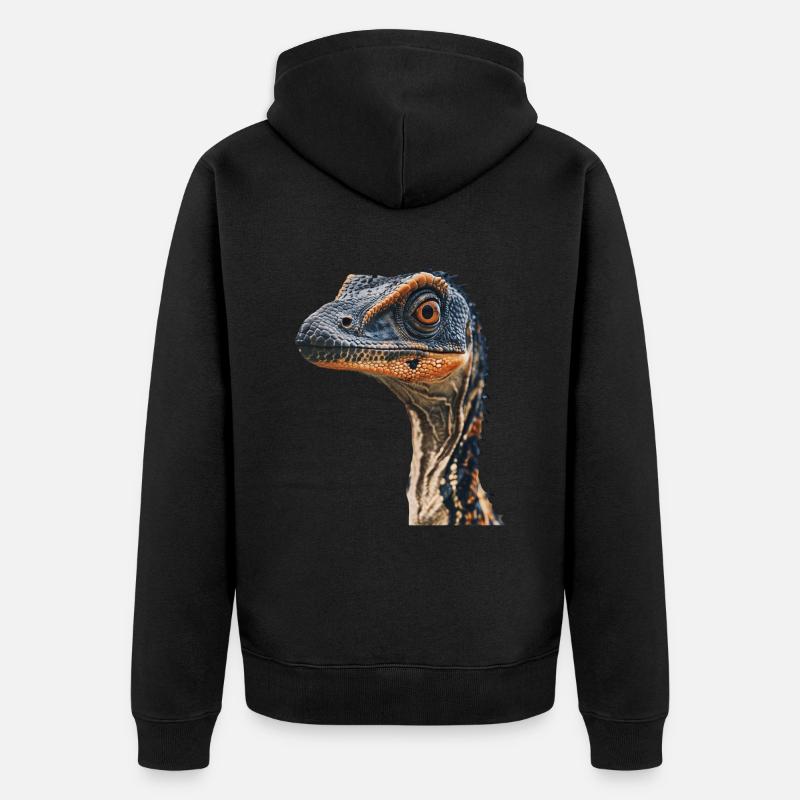 Utahraptor - Unisex Premium Bio Zip Hoodie - Schwarz
