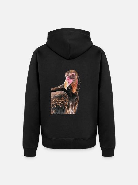 Geier - Unisex Premium Bio Zip Hoodie - Schwarz