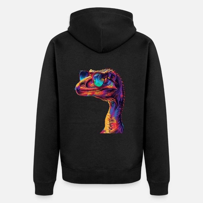 Utahraptor - Unisex Premium Bio Zip Hoodie - Schwarz