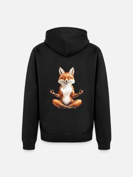 Fuchs - Unisex Premium Bio Zip Hoodie - Schwarz