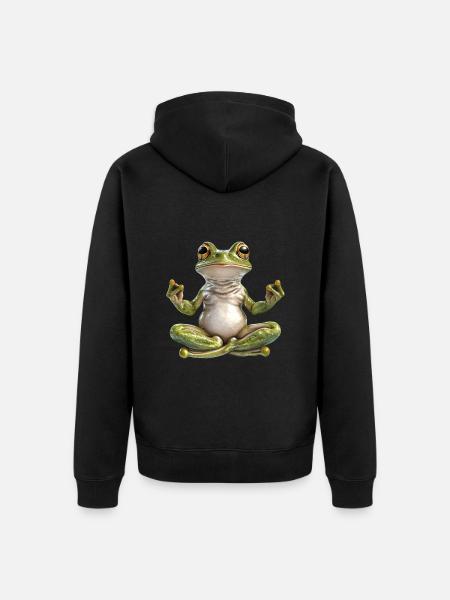 Frosch - Unisex Premium Bio Zip Hoodie - Schwarz