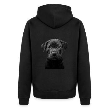 Cane Corso - Unisex Premium Bio Zip Hoodie - Schwarz - Hinten - Nico (187cm)