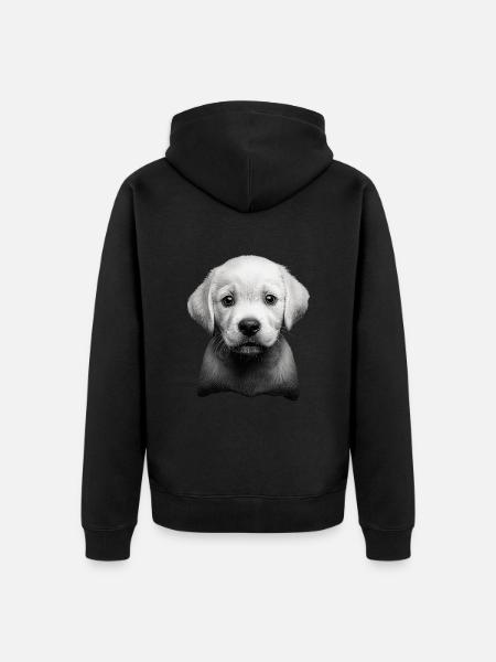 Labrador Retriever - Unisex Premium Bio Zip Hoodie - Schwarz