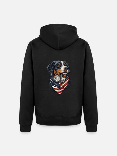 Berner Sennenhund - Unisex Premium Bio Zip Hoodie - Schwarz