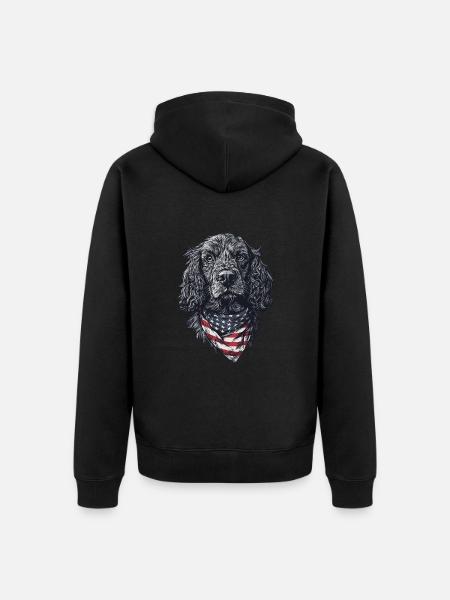 Cocker Spaniel - Unisex Premium Bio Zip Hoodie - Schwarz