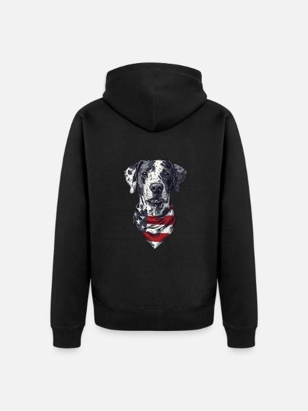 Dalmatiner - Unisex Premium Bio Zip Hoodie - Schwarz