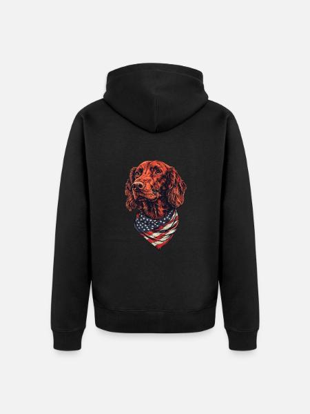 Irish Setter - Unisex Premium Bio Zip Hoodie - Schwarz