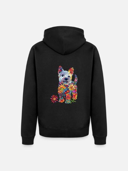 West Highland White - Unisex Premium Bio Zip Hoodie - Schwarz