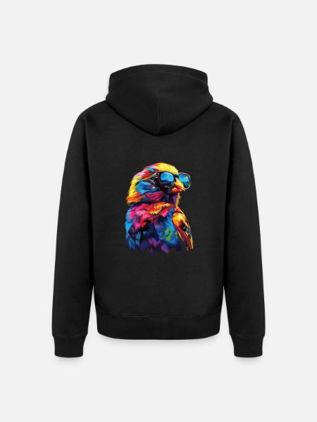 Finch Bird - Unisex Premium Bio Zip Hoodie - Schwarz