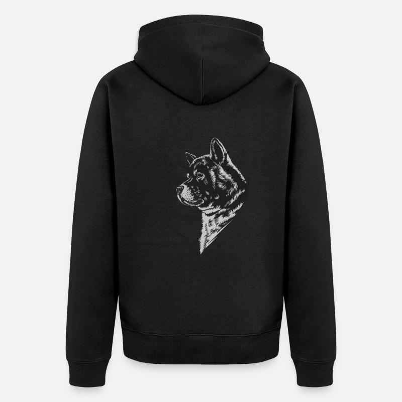 Akita - Unisex Premium Bio Zip Hoodie - Schwarz