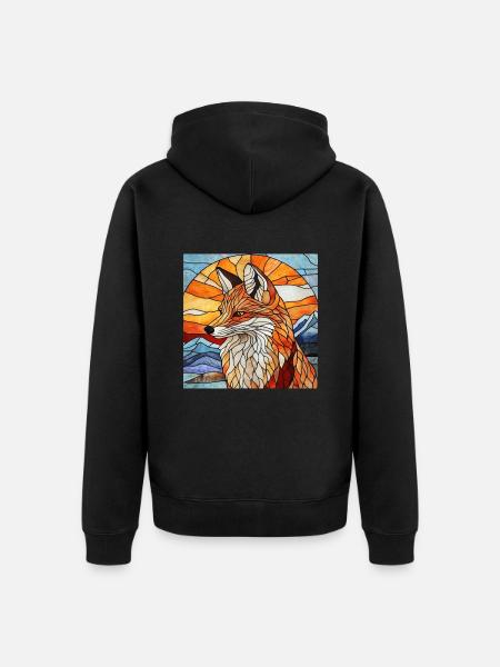 Fuchs - Unisex Premium Bio Zip Hoodie - Schwarz