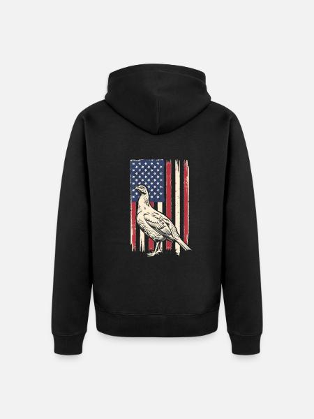 Auerhahn - Unisex Premium Bio Zip Hoodie - Schwarz