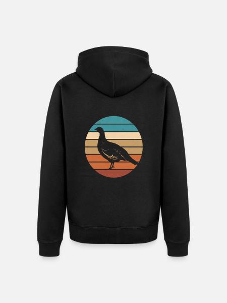 Auerhahn - Unisex Premium Bio Zip Hoodie - Schwarz