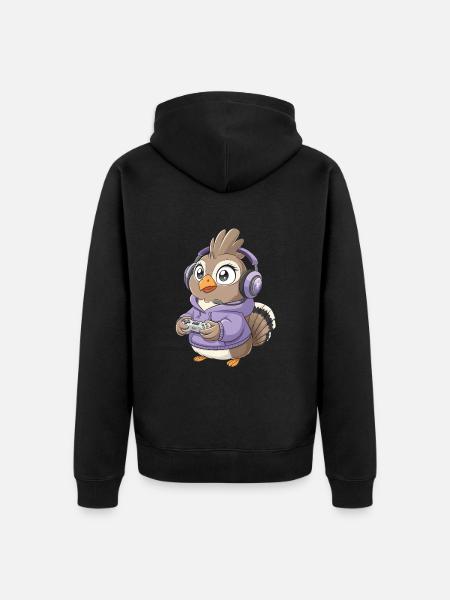 Auerhahn - Unisex Premium Bio Zip Hoodie - Schwarz