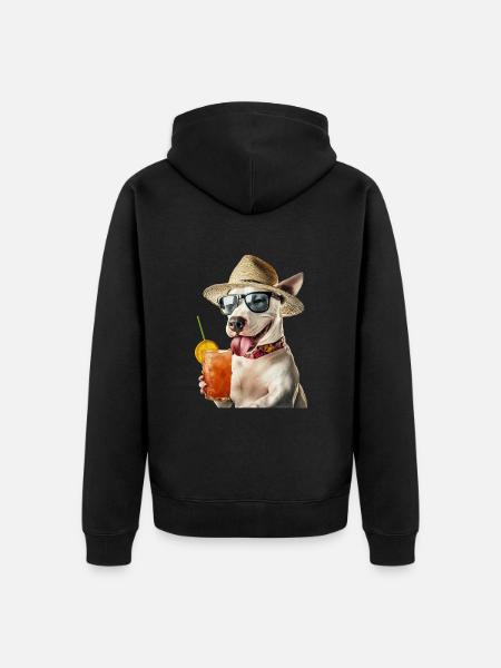 Bull Pitbull Terrier - Unisex Premium Bio Zip Hoodie - Schwarz