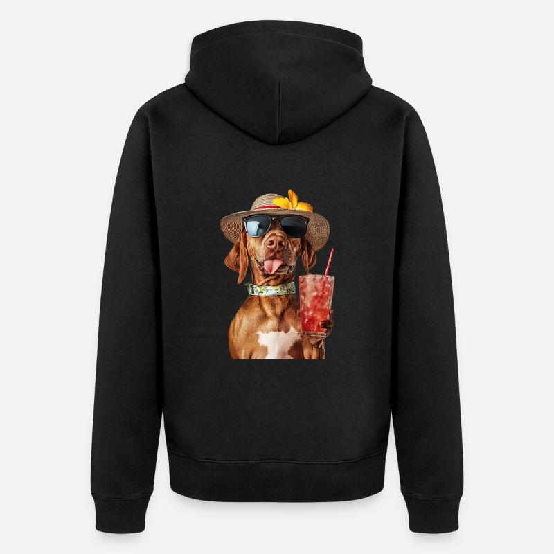 Rhodesian Pitbull Ridgeback - Unisex Premium Bio Zip Hoodie - Schwarz