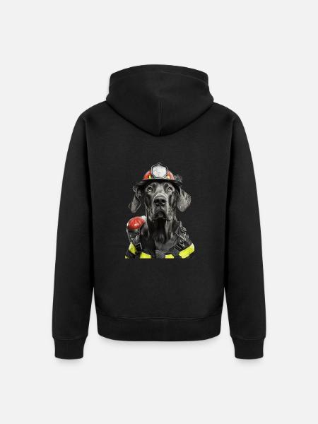 Deutsche Dogge - Unisex Premium Bio Zip Hoodie - Schwarz