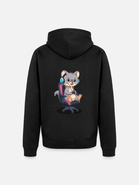 Wiesel - Unisex Premium Bio Zip Hoodie - Schwarz