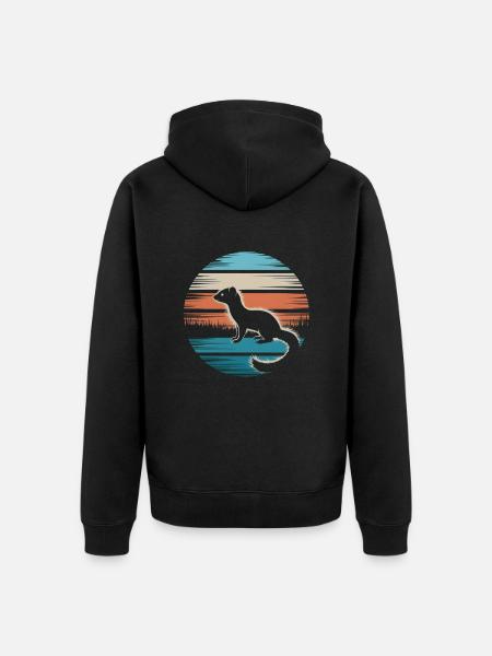 Wiesel - Unisex Premium Bio Zip Hoodie - Schwarz