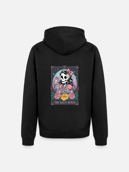 Tarotkarte - Unisex Premium Bio Zip Hoodie - Schwarz
