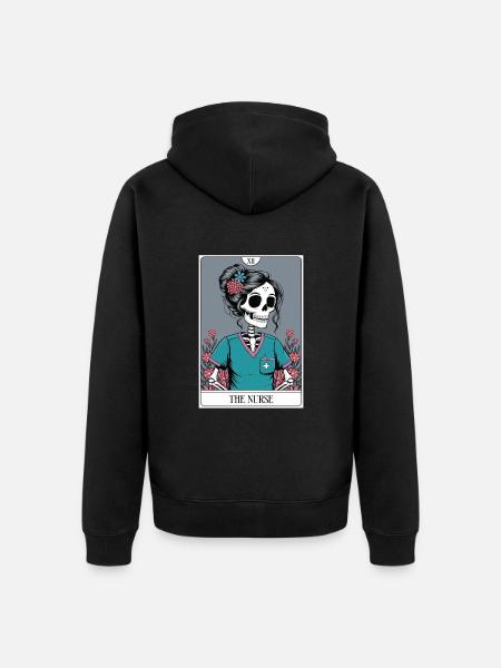 Tarotkarte - Unisex Premium Bio Zip Hoodie - Schwarz