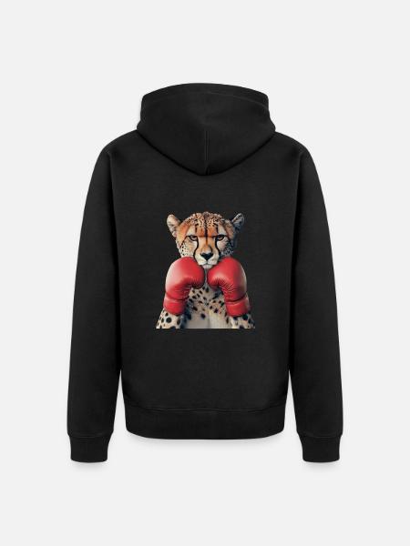 Gepard - Unisex Premium Bio Zip Hoodie - Schwarz