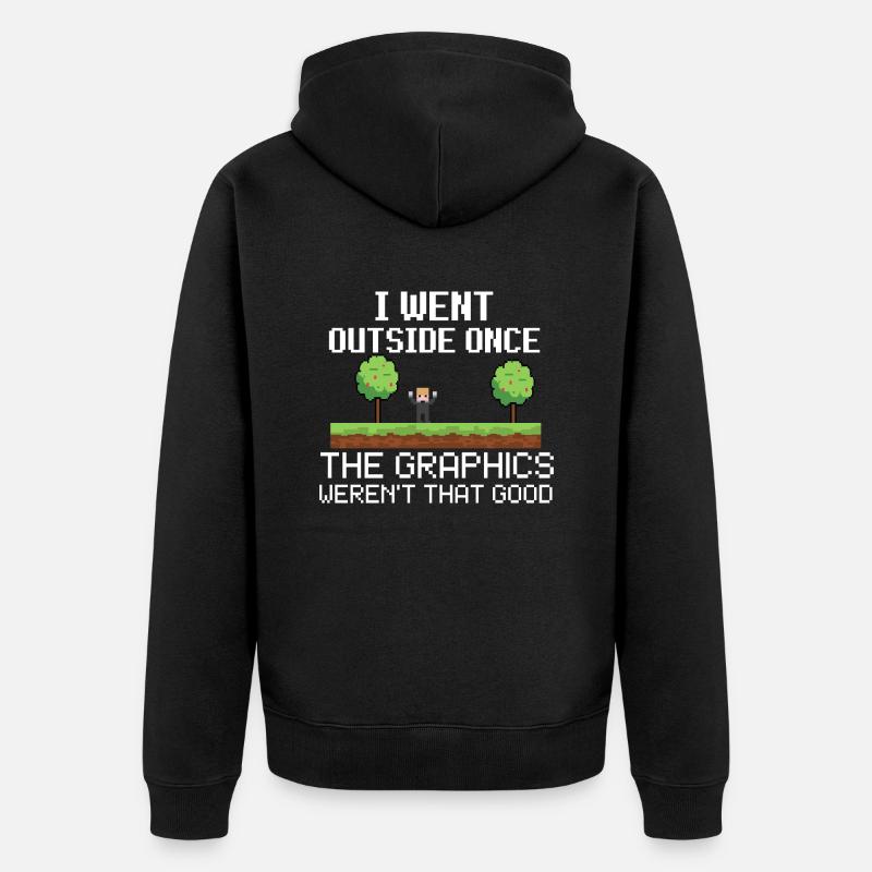 Je suis sorti une fois - Veste à capuche bio Premium Unisexe - noir
