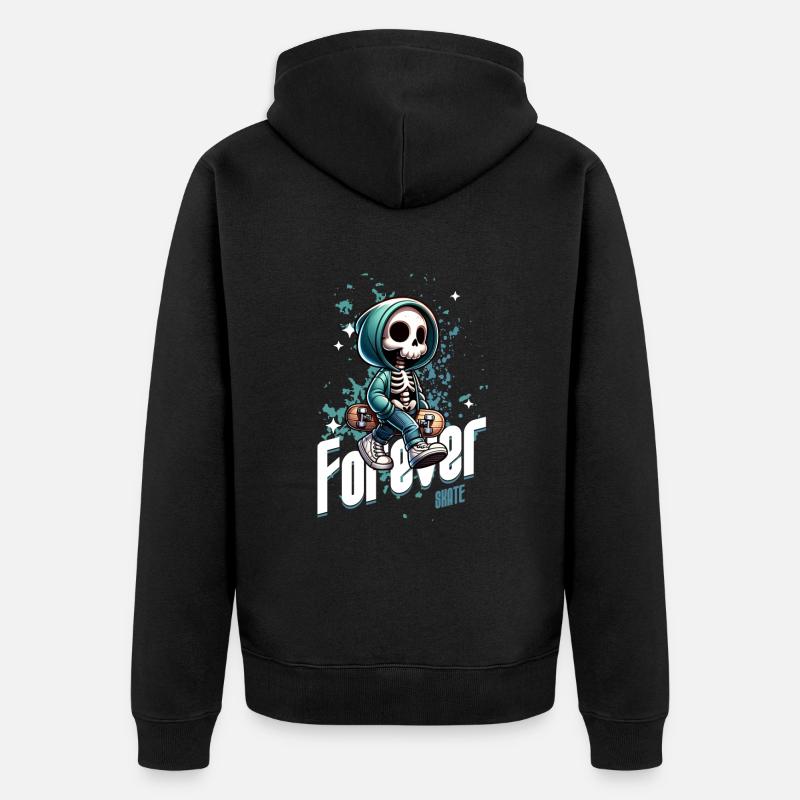 Forever Skate Skateboard - Veste à capuche bio Premium Unisexe - noir