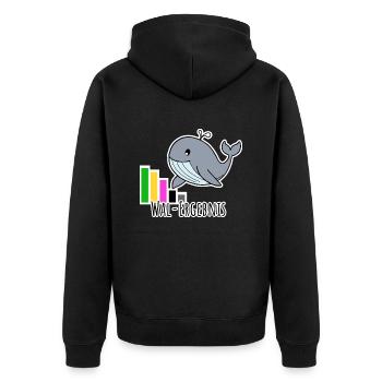 La petite baleine présente le résultat des élections - Veste à capuche bio Premium Unisexe - noir - Dos - Nico (187cm)